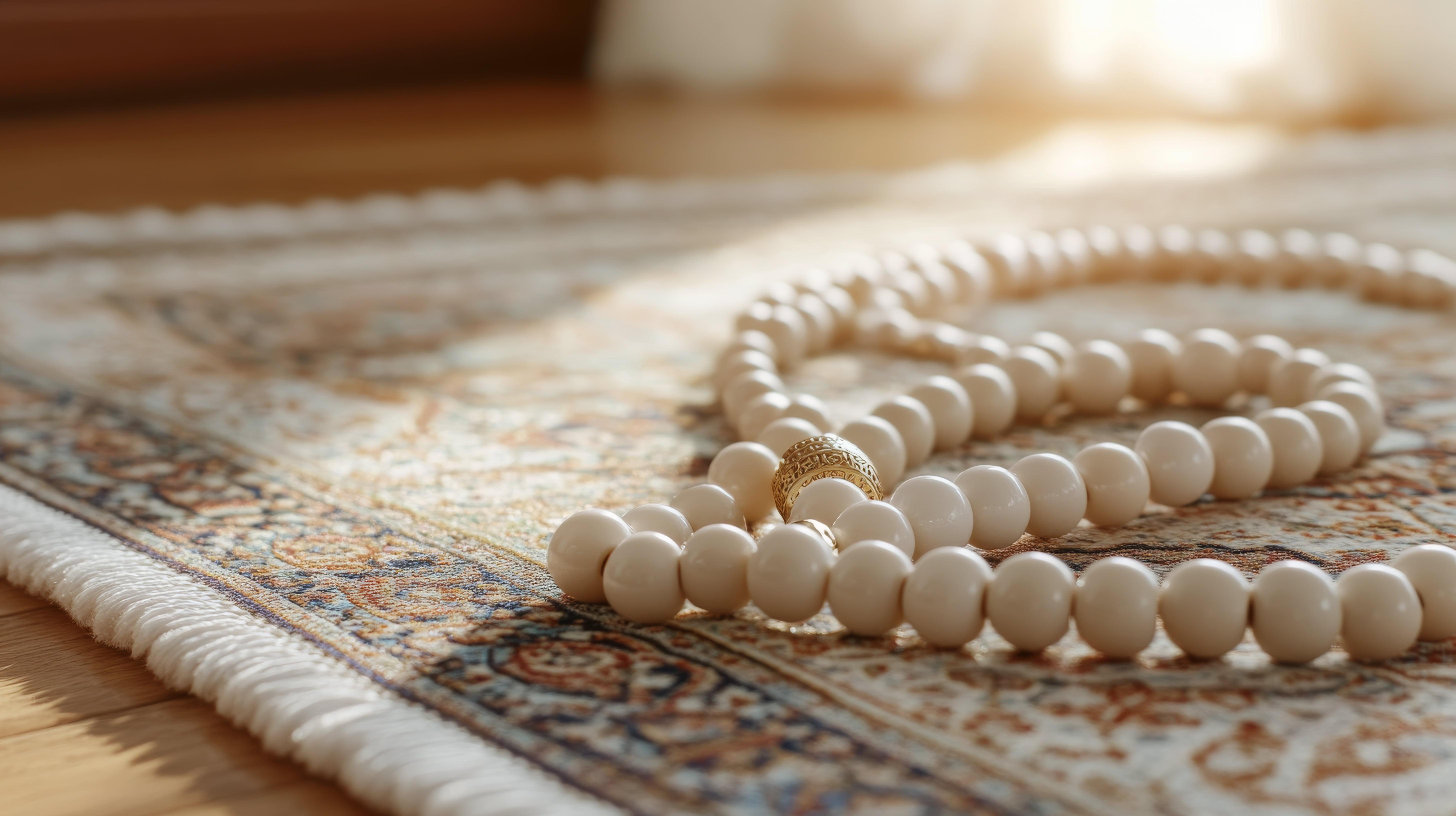 vecteezy_a-white-rosary-is-sitting-on-a-rug_57055391