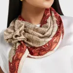Paisley Print Silky Scarf