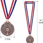 Set of 3 Number Medals, Gold Silver Bronze
