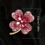 Rhinestone Flower Shape Brooch
