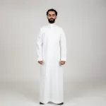 Al-Aseel Men's Thobe: Zipper (Plain)
