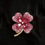 Rhinestone Flower Shape Brooch