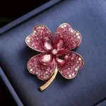 Rhinestone Flower Shape Brooch