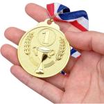 Set of 3 Number Medals, Gold Silver Bronze