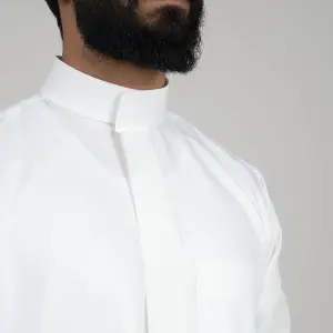Al-Aseel Men's Thobe: Zipper (Plain)